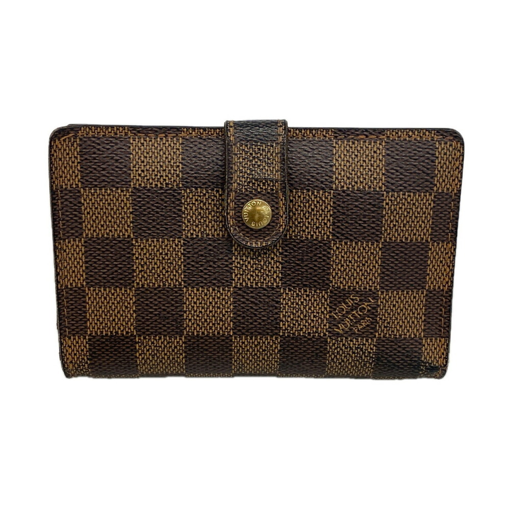 Louis Vuitton Damier Portemonnaie Viennois Wallet N61664 Ebene Women's